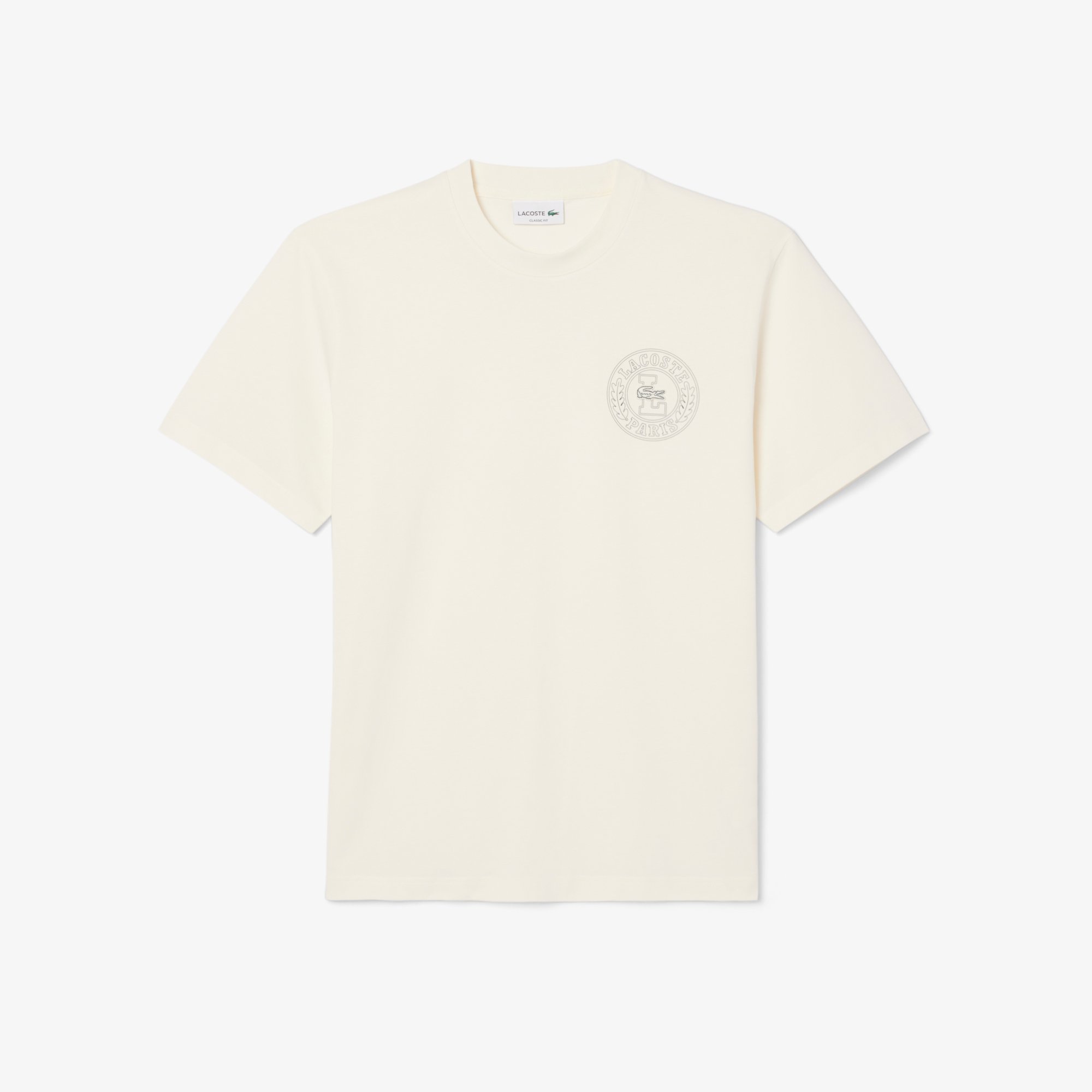 Áo Thun Lacoste Nam Chất Liệu Jersey In Huy Hiệu