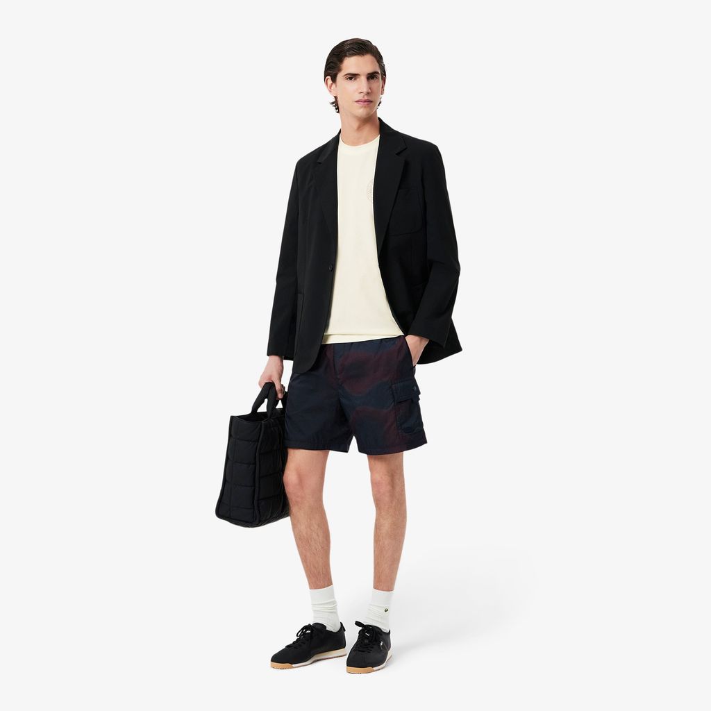 Áo Thun Lacoste Nam Chất Liệu Jersey In Huy Hiệu
