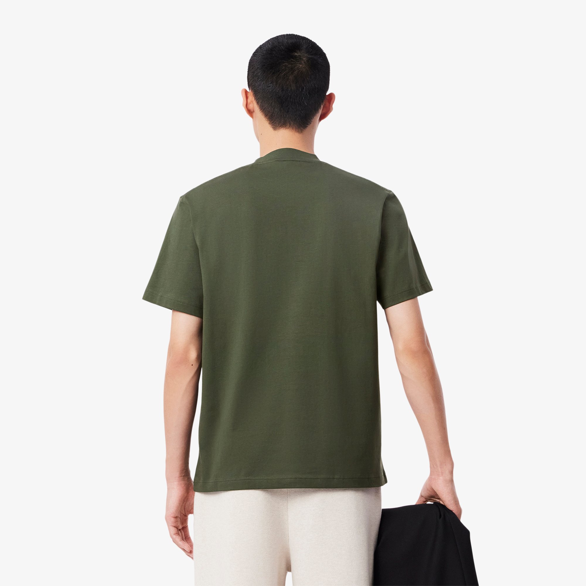 Áo Thun Lacoste Nam Chất Liệu Jersey In Huy Hiệu