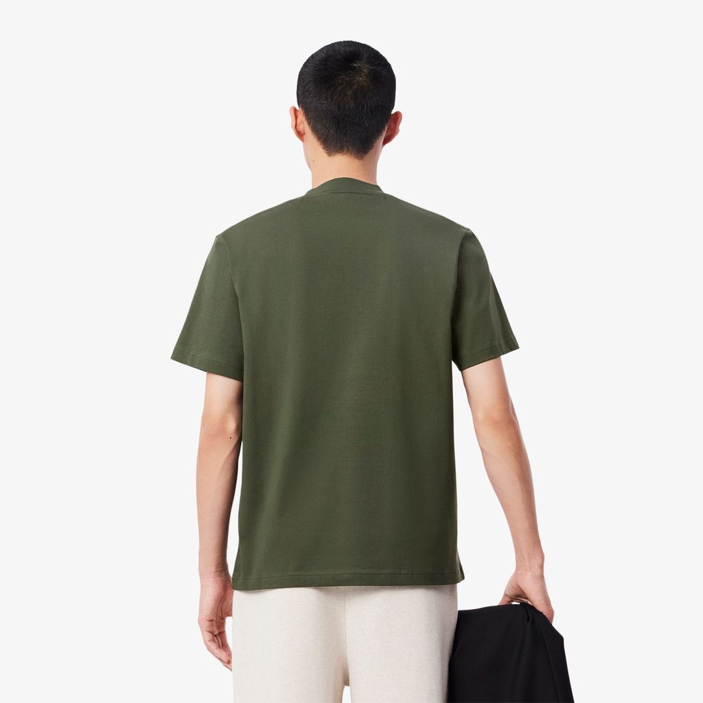 Áo Thun Lacoste Nam Chất Liệu Jersey In Huy Hiệu