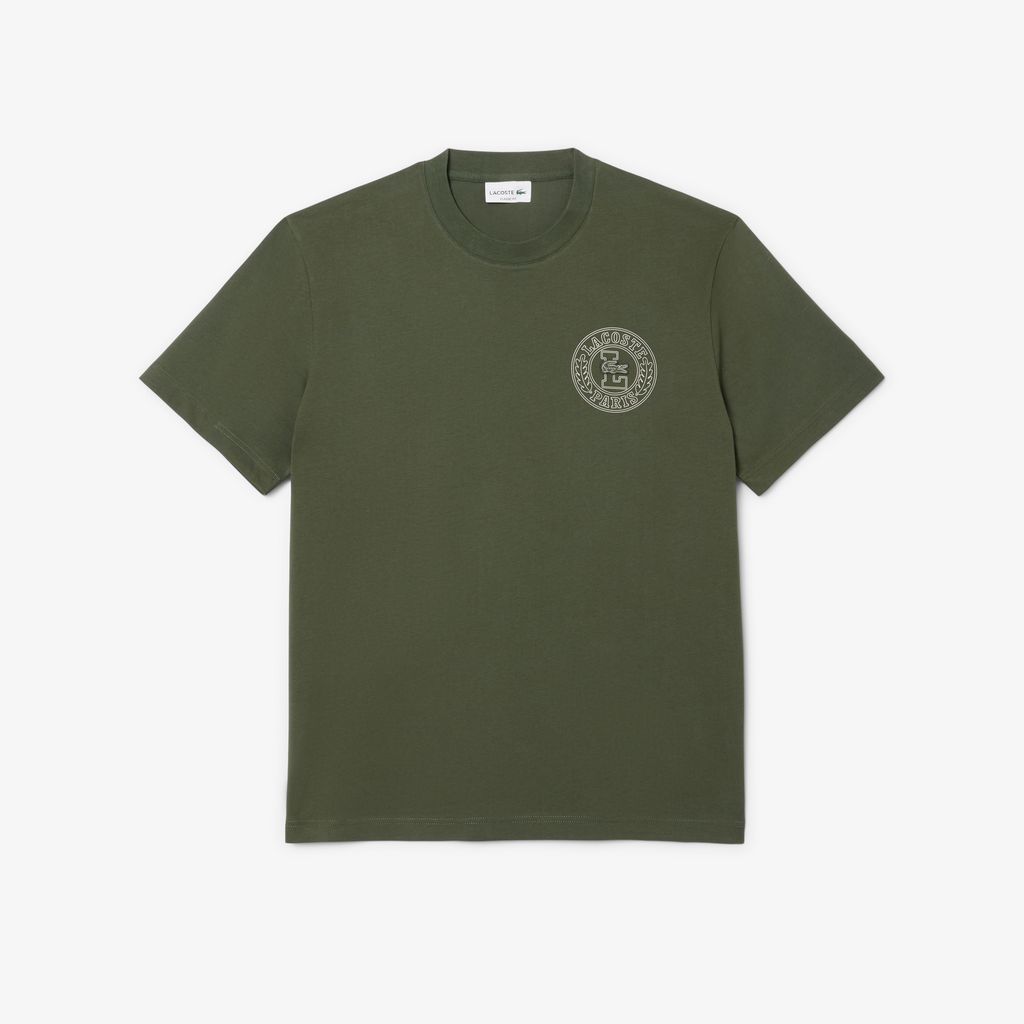 Áo Thun Lacoste Nam Chất Liệu Jersey In Huy Hiệu