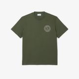 Áo Thun Lacoste Nam Chất Liệu Jersey In Huy Hiệu