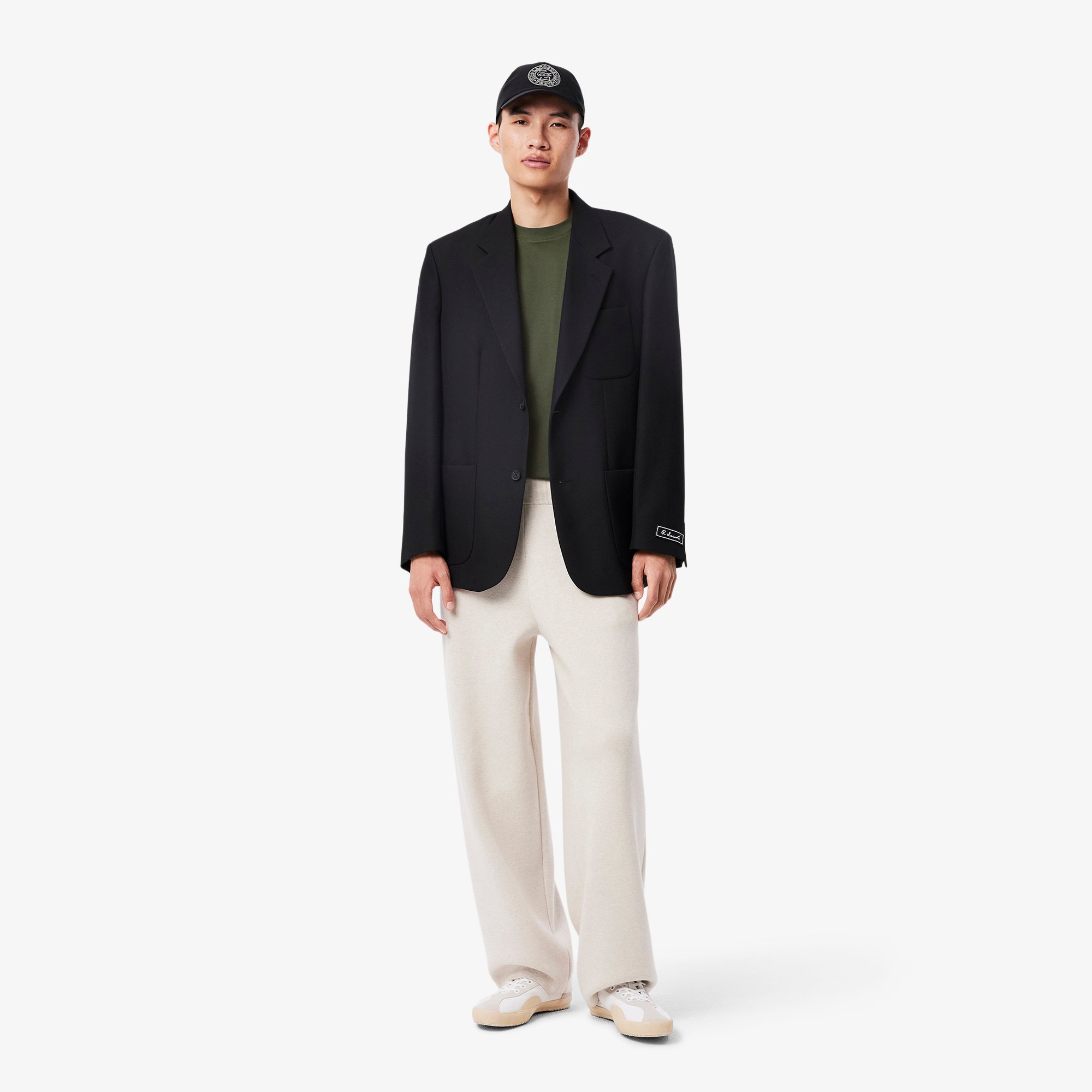 Áo Thun Lacoste Nam Chất Liệu Jersey In Huy Hiệu