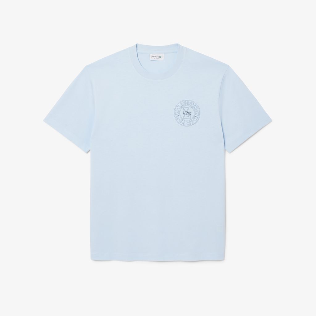 Áo Thun Lacoste Nam Chất Liệu Jersey In Huy Hiệu