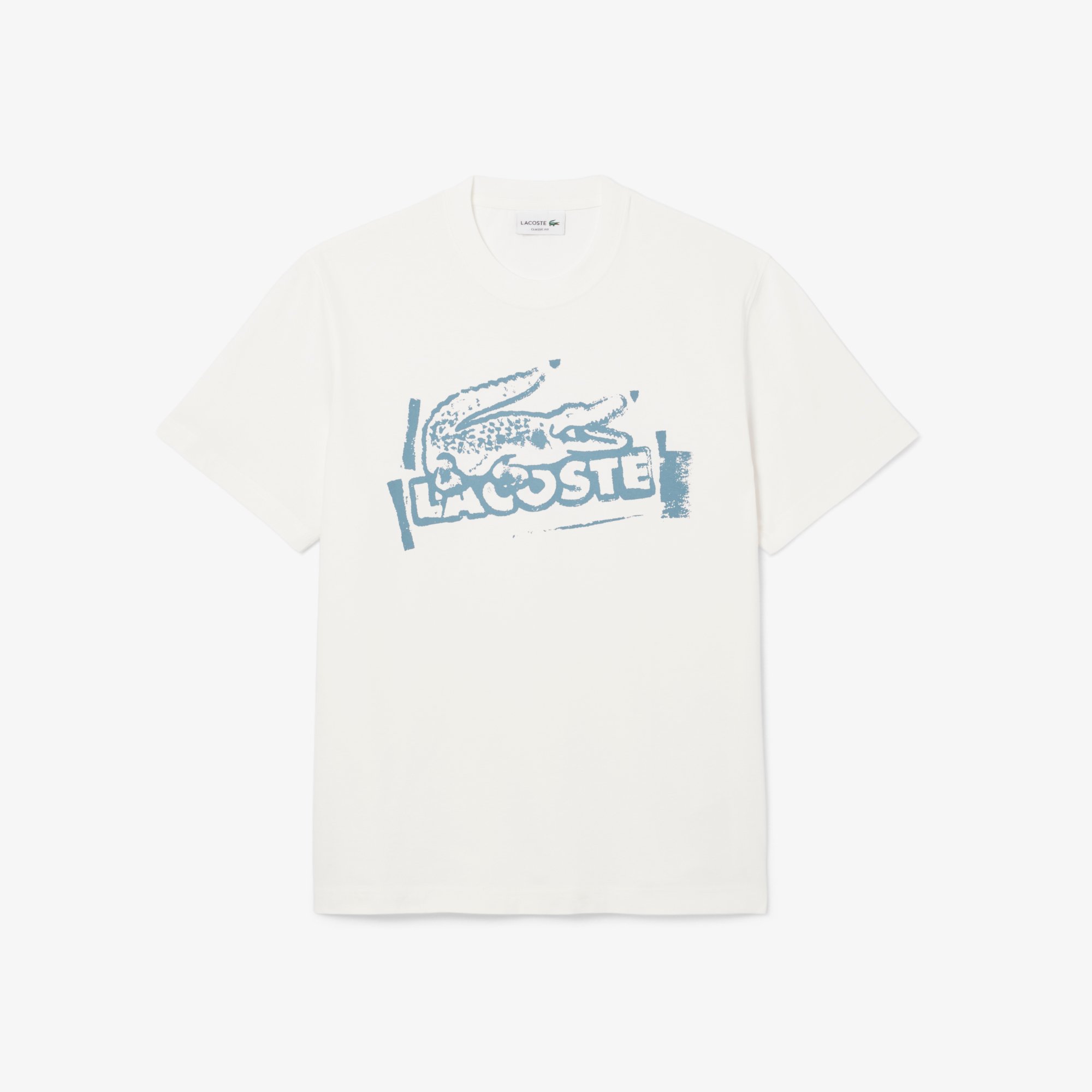 Áo Thun Lacoste Nam Chất Liệu Cotton Jersey Họa Tiết In