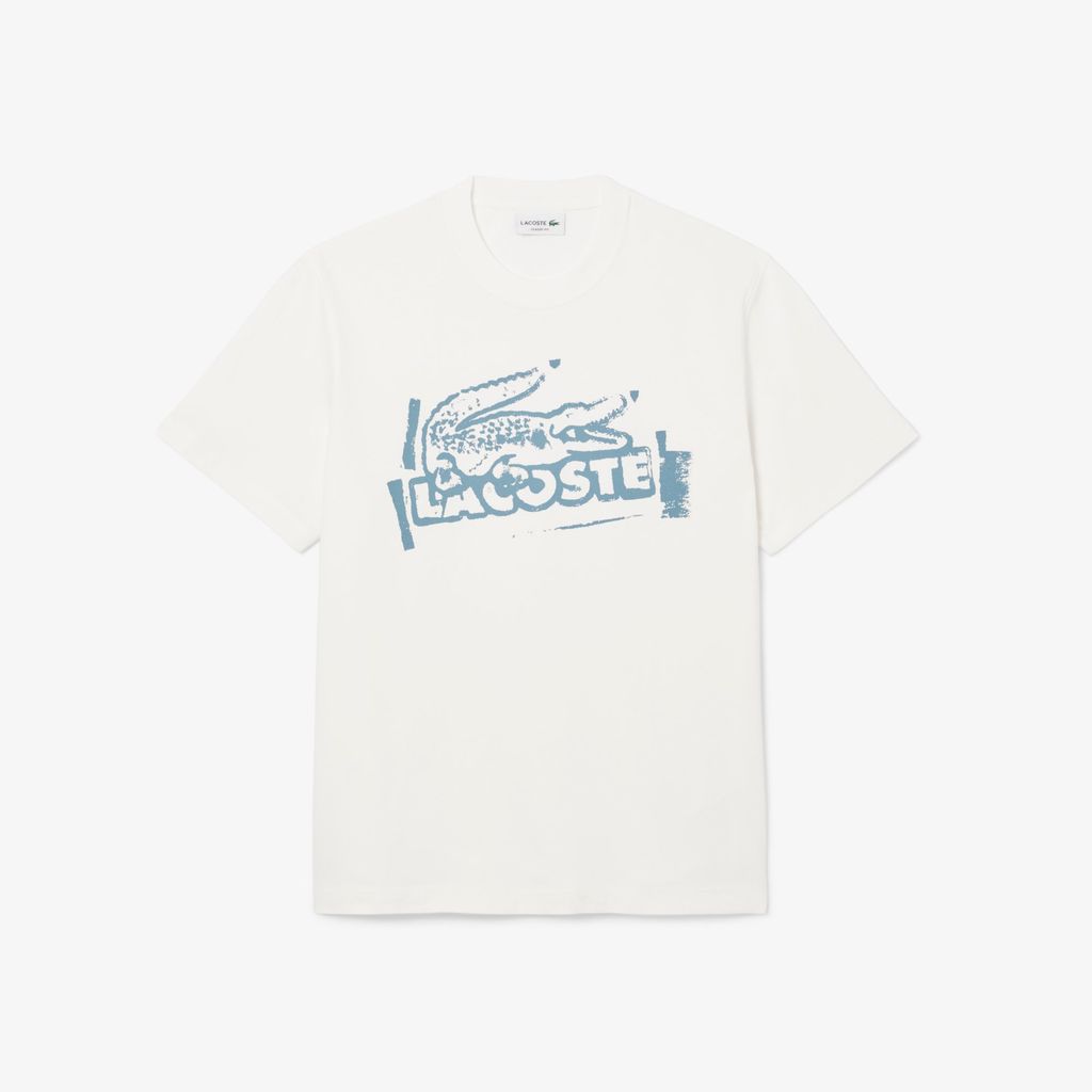 Áo Thun Lacoste Nam Chất Liệu Cotton Jersey Họa Tiết In
