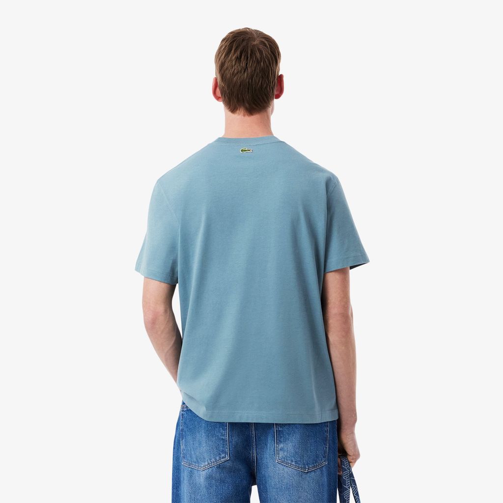 Áo Thun Lacoste Nam Chất Liệu Cotton Jersey Họa Tiết In