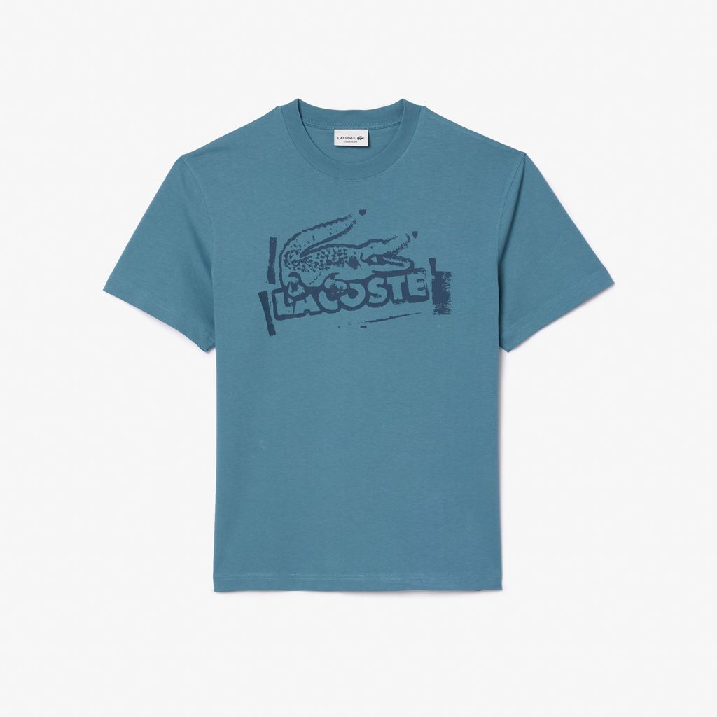 Áo Thun Lacoste Nam Chất Liệu Cotton Jersey Họa Tiết In