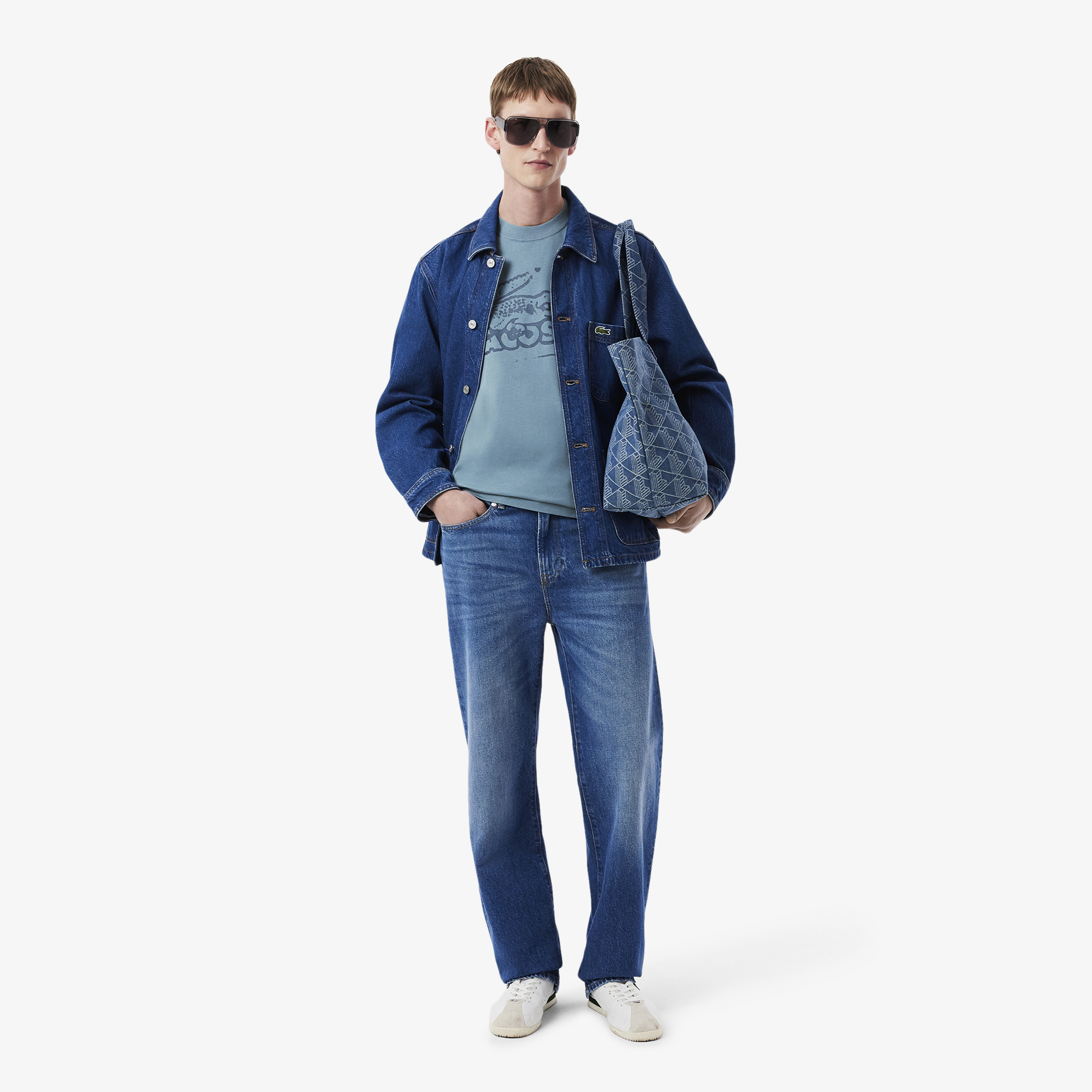 Áo Thun Lacoste Nam Chất Liệu Cotton Jersey Họa Tiết In