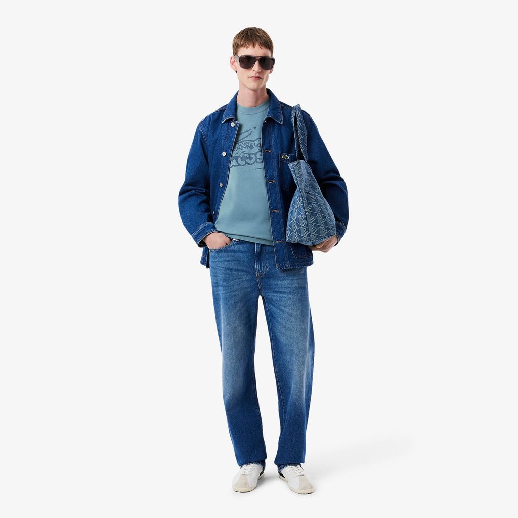 Áo Thun Lacoste Nam Chất Liệu Cotton Jersey Họa Tiết In