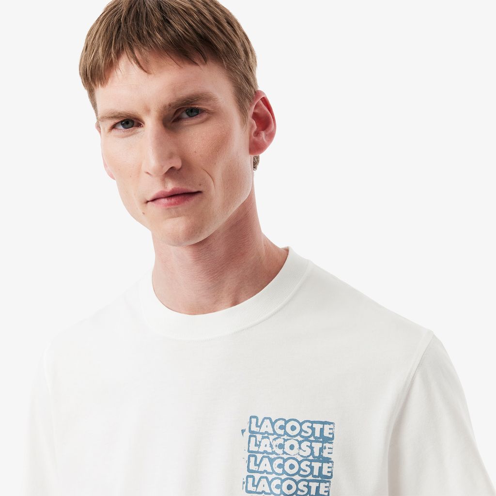 Áo Thun Lacoste Nam Chất Liệu Cotton Jersey Họa Tiết Graphic