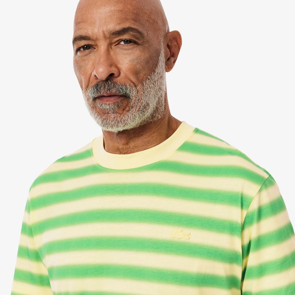 Áo Thun Lacoste Nam Chất Liệu Jersey In Họa Tiết In Kẻ Sọc