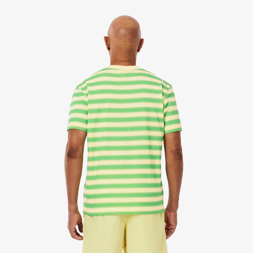 Áo Thun Lacoste Nam Chất Liệu Jersey In Họa Tiết In Kẻ Sọc