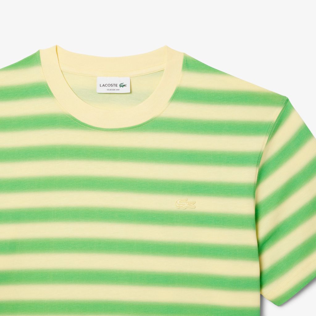 Áo Thun Lacoste Nam Chất Liệu Jersey In Họa Tiết In Kẻ Sọc