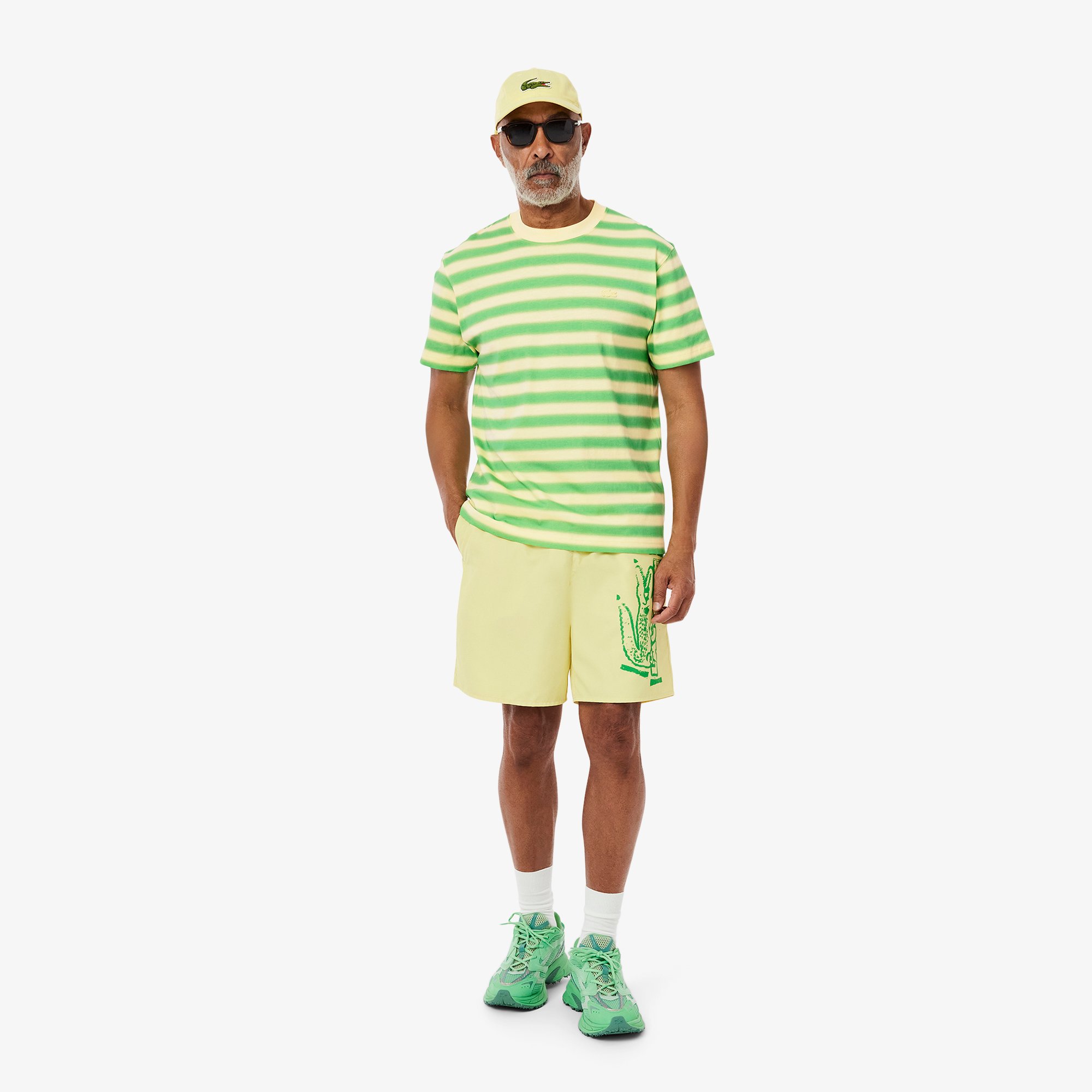 Áo Thun Lacoste Nam Chất Liệu Jersey In Họa Tiết In Kẻ Sọc
