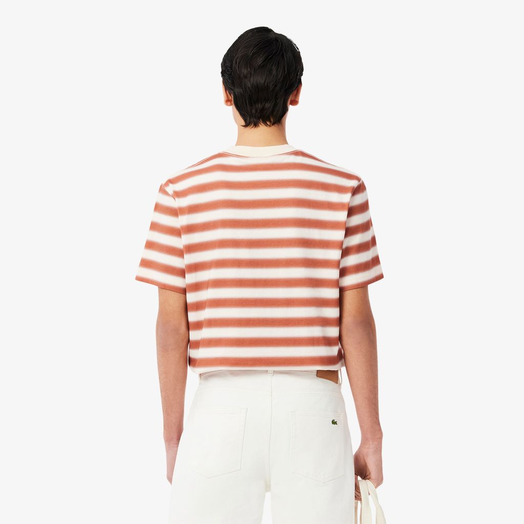 Áo Thun Lacoste Nam Chất Liệu Jersey In Họa Tiết In Kẻ Sọc