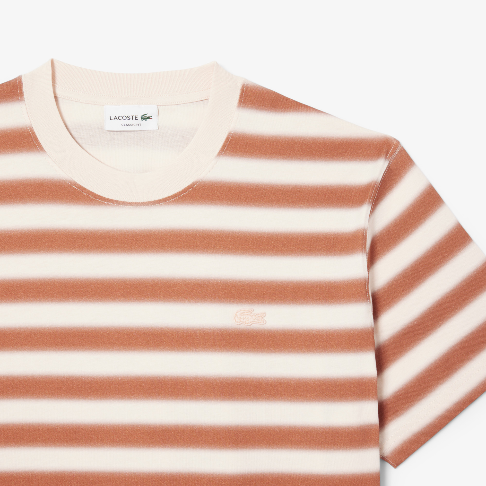 Áo Thun Lacoste Nam Chất Liệu Jersey In Họa Tiết In Kẻ Sọc