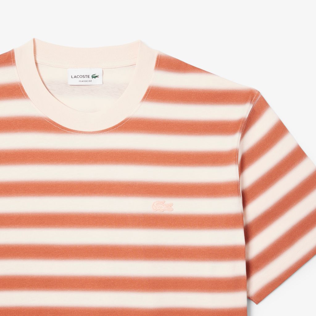 Áo Thun Lacoste Nam Chất Liệu Jersey In Họa Tiết In Kẻ Sọc