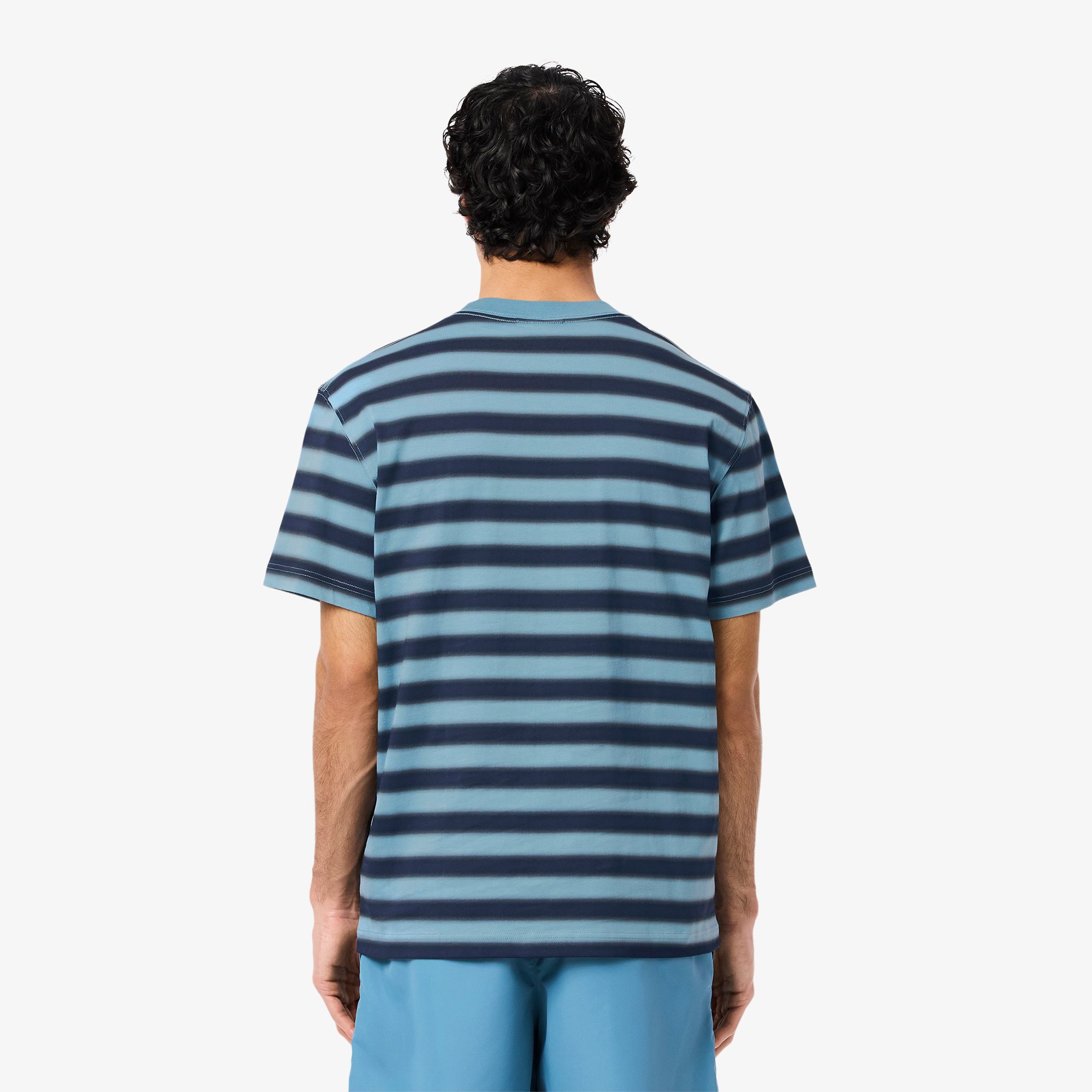 Áo Thun Lacoste Nam Chất Liệu Jersey In Họa Tiết In Kẻ Sọc