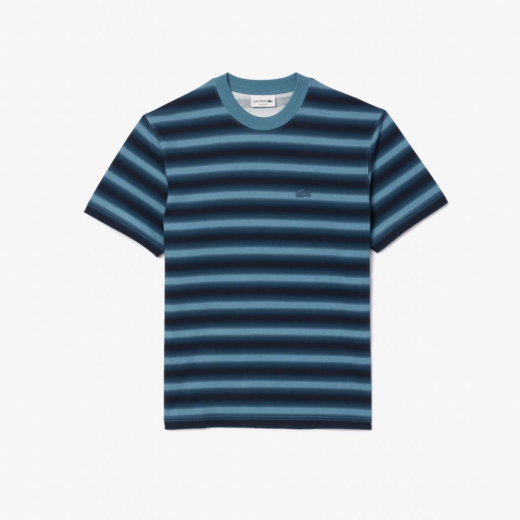 Áo Thun Lacoste Nam Chất Liệu Jersey In Họa Tiết In Kẻ Sọc