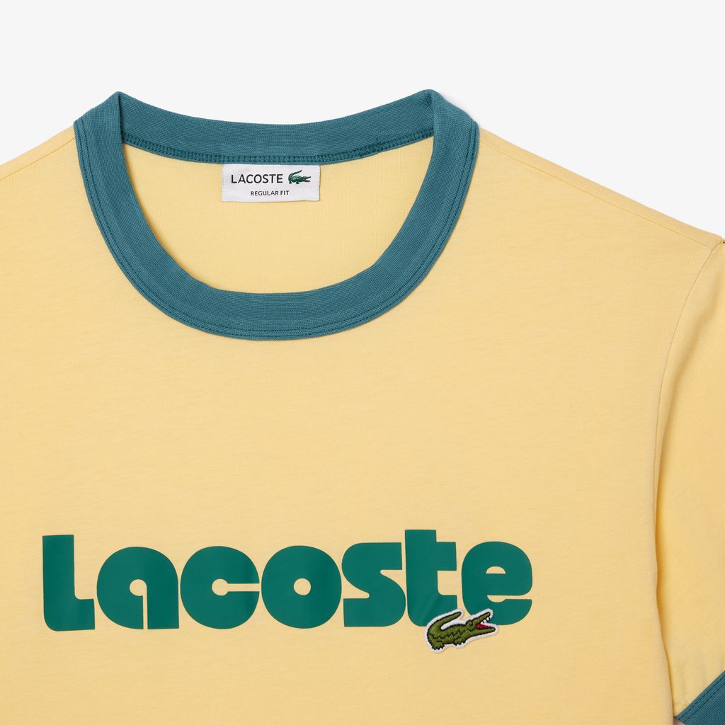 Áo Thun Lacoste Nam Họa Tiết In Nổi Bật Phối Màu Tương Phản