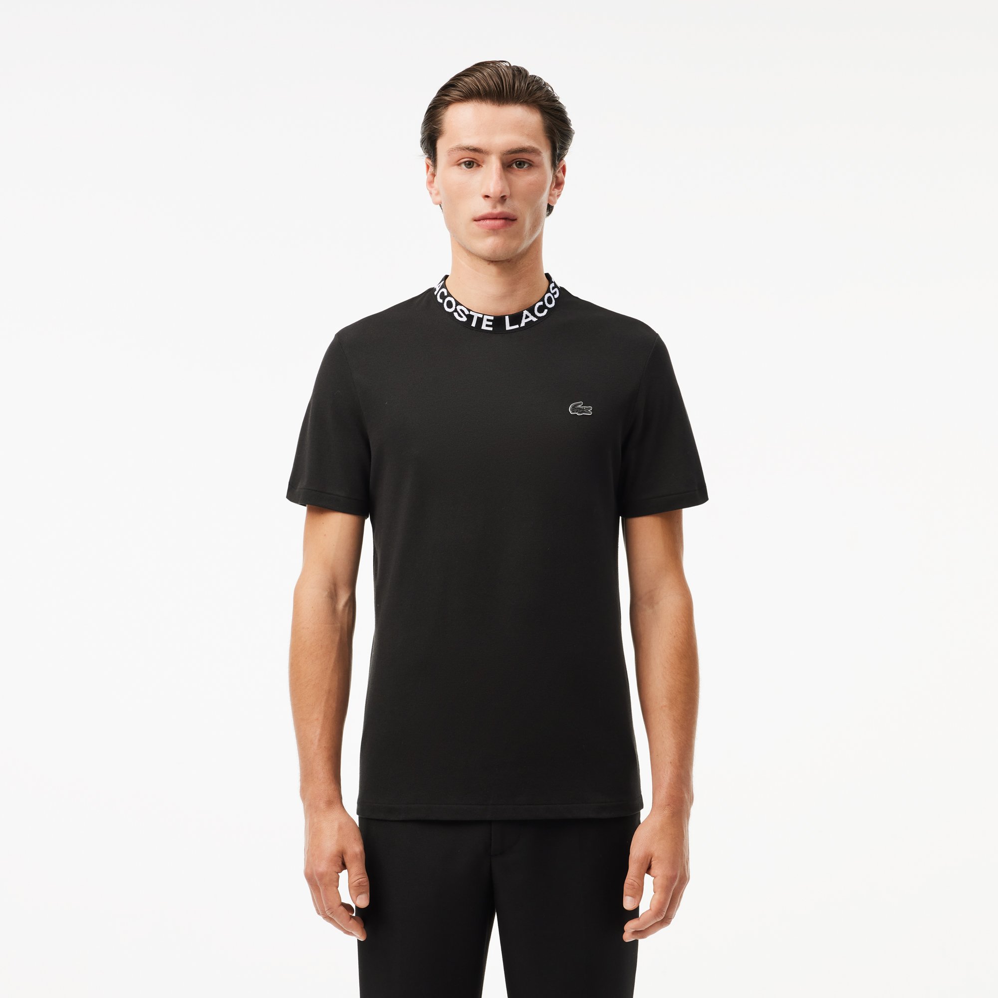 Áo Thun Lacoste Nam Chất Liệu Jacquard Cổ Piqué Có Logo