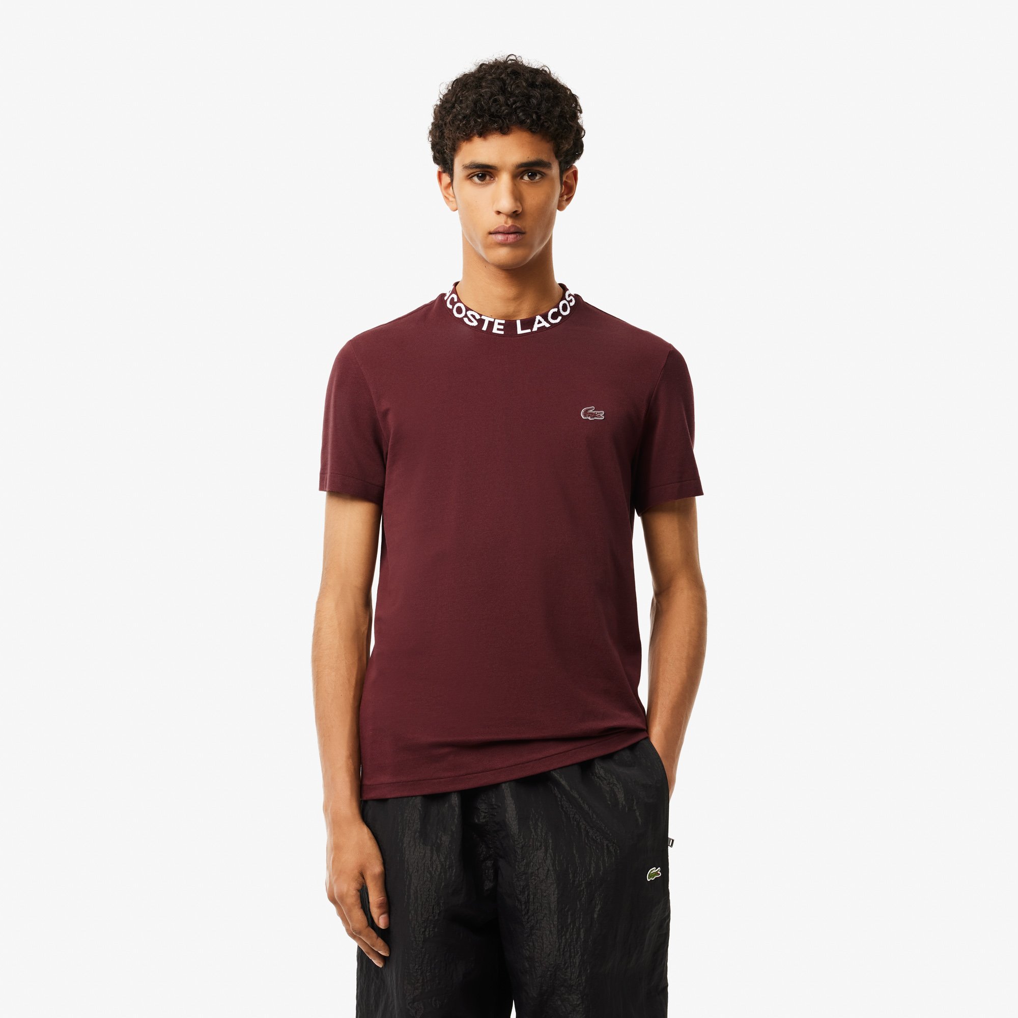 Áo Thun Lacoste Nam Chất Liệu Jacquard Cổ Piqué Có Logo