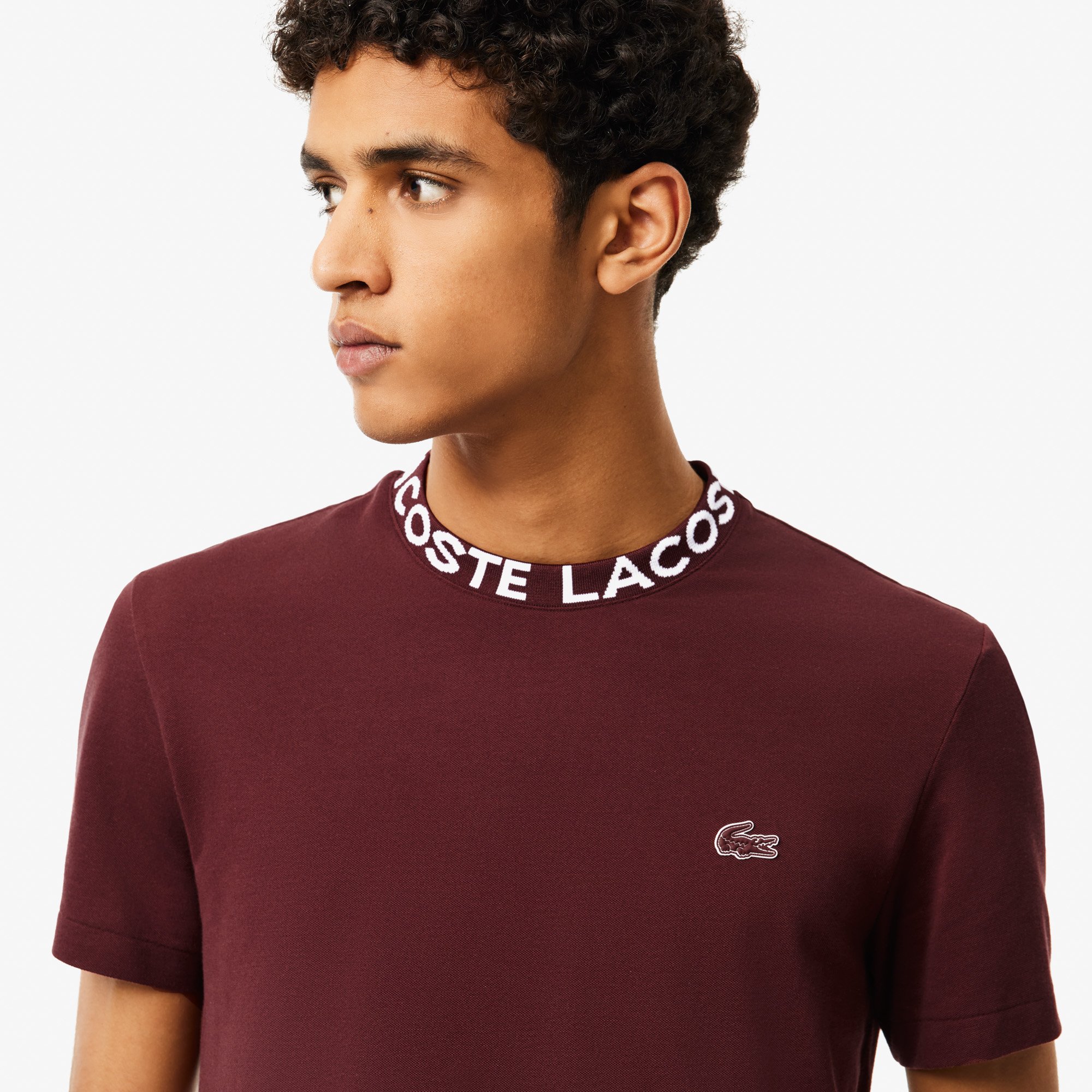 Áo Thun Lacoste Nam Chất Liệu Jacquard Cổ Piqué Có Logo