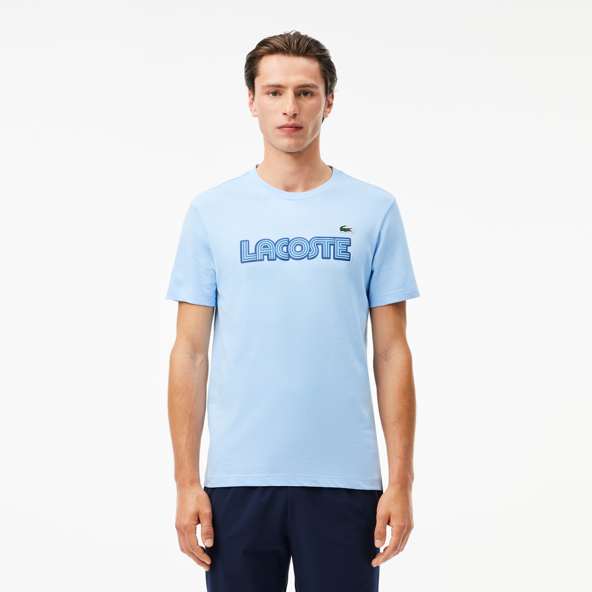 Áo Thun Thể Thao Lacoste Nam Chất Liệu Cotton Công Nghệ Ultra Dry Có Logo