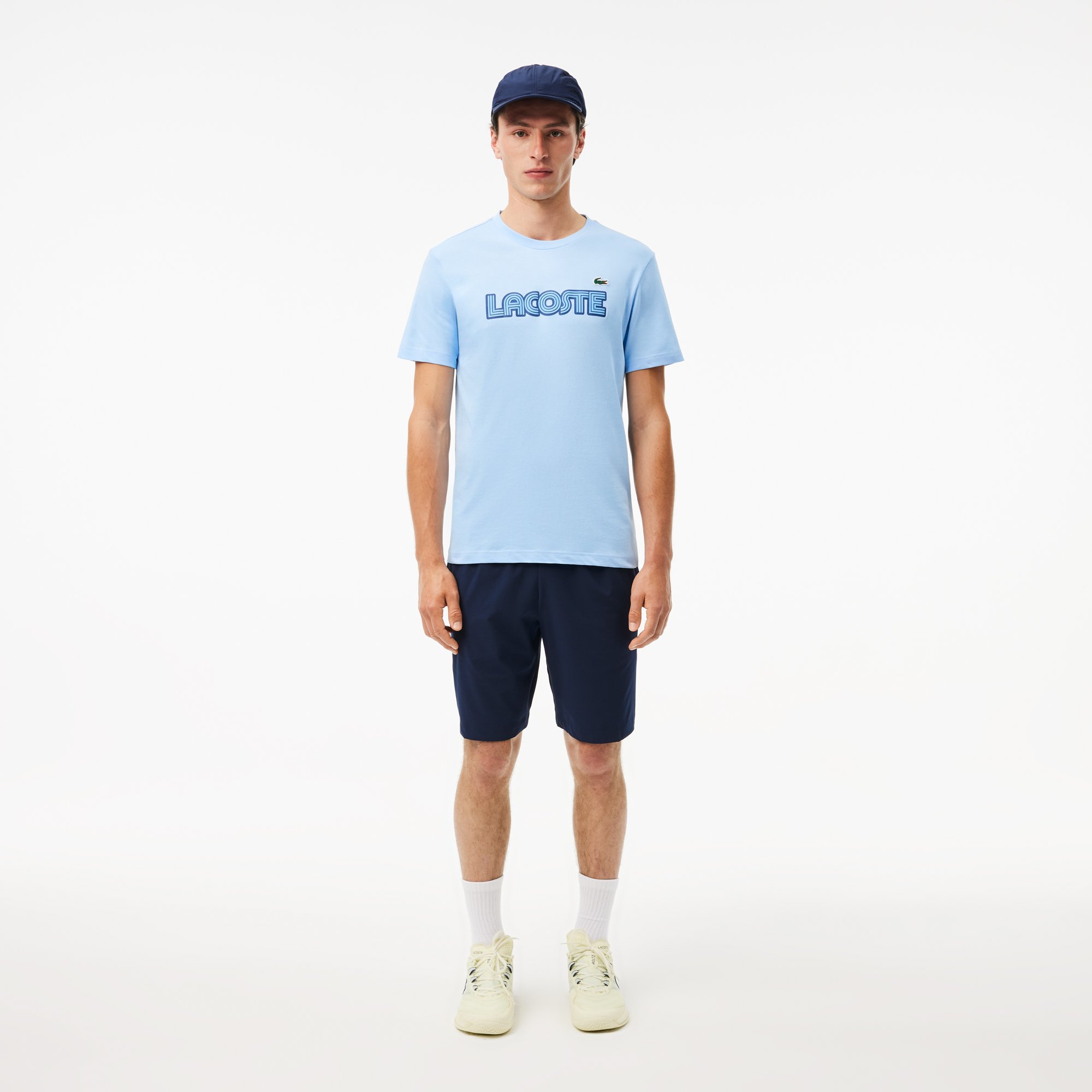 Áo Thun Thể Thao Lacoste Nam Chất Liệu Cotton Công Nghệ Ultra Dry Có Logo