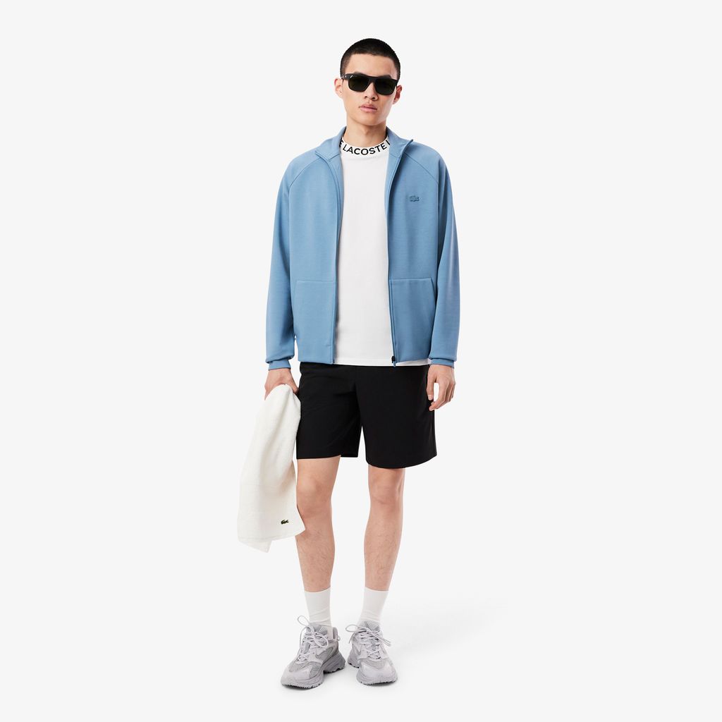 Áo Thun Lacoste Nam Dáng Suông Chất Liệu Co Giãn Có Cổ Dệt Jacquard