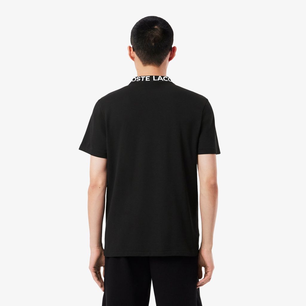 Áo Thun Lacoste Nam Dáng Suông Chất Liệu Co Giãn Có Cổ Dệt Jacquard