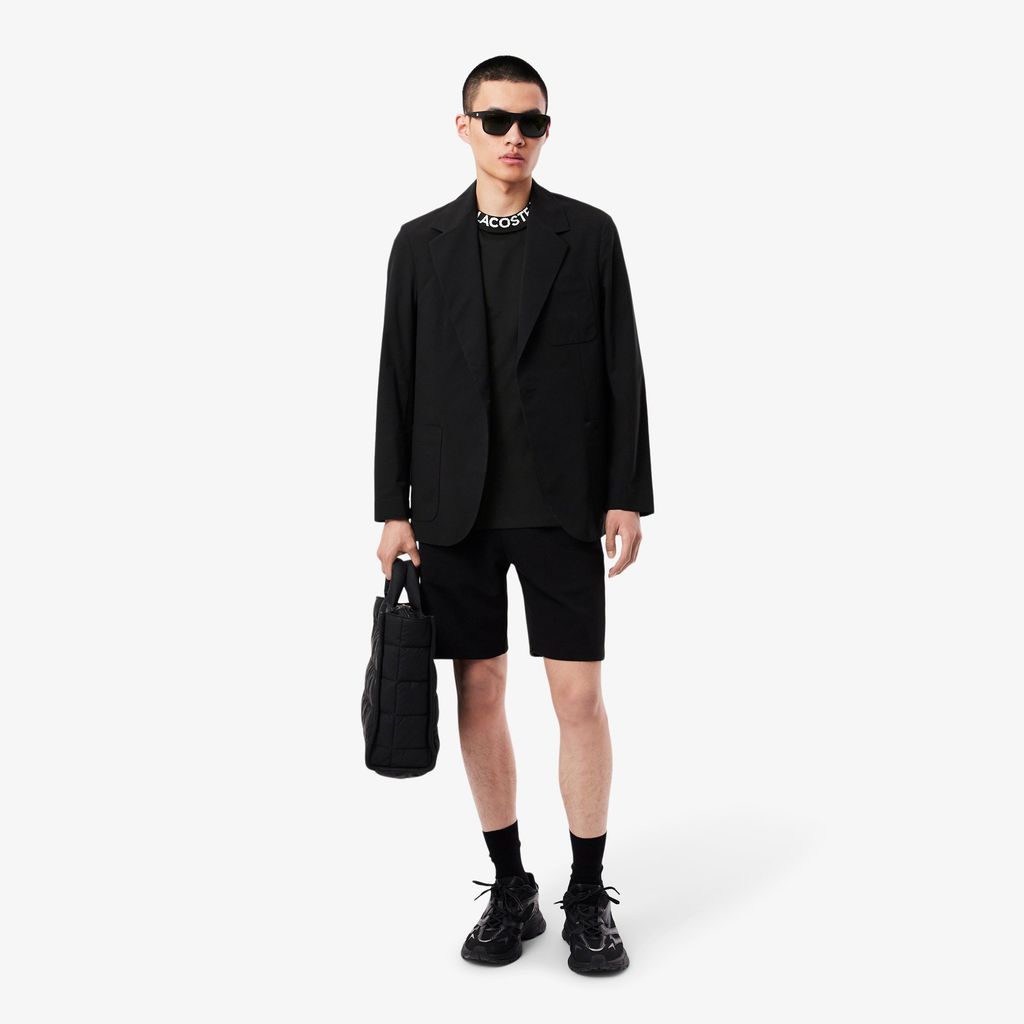 Áo Thun Lacoste Nam Dáng Suông Chất Liệu Co Giãn Có Cổ Dệt Jacquard