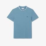 Áo Thun Lacoste Nam Dáng Suông Chất Liệu Co Giãn Có Cổ Dệt Jacquard