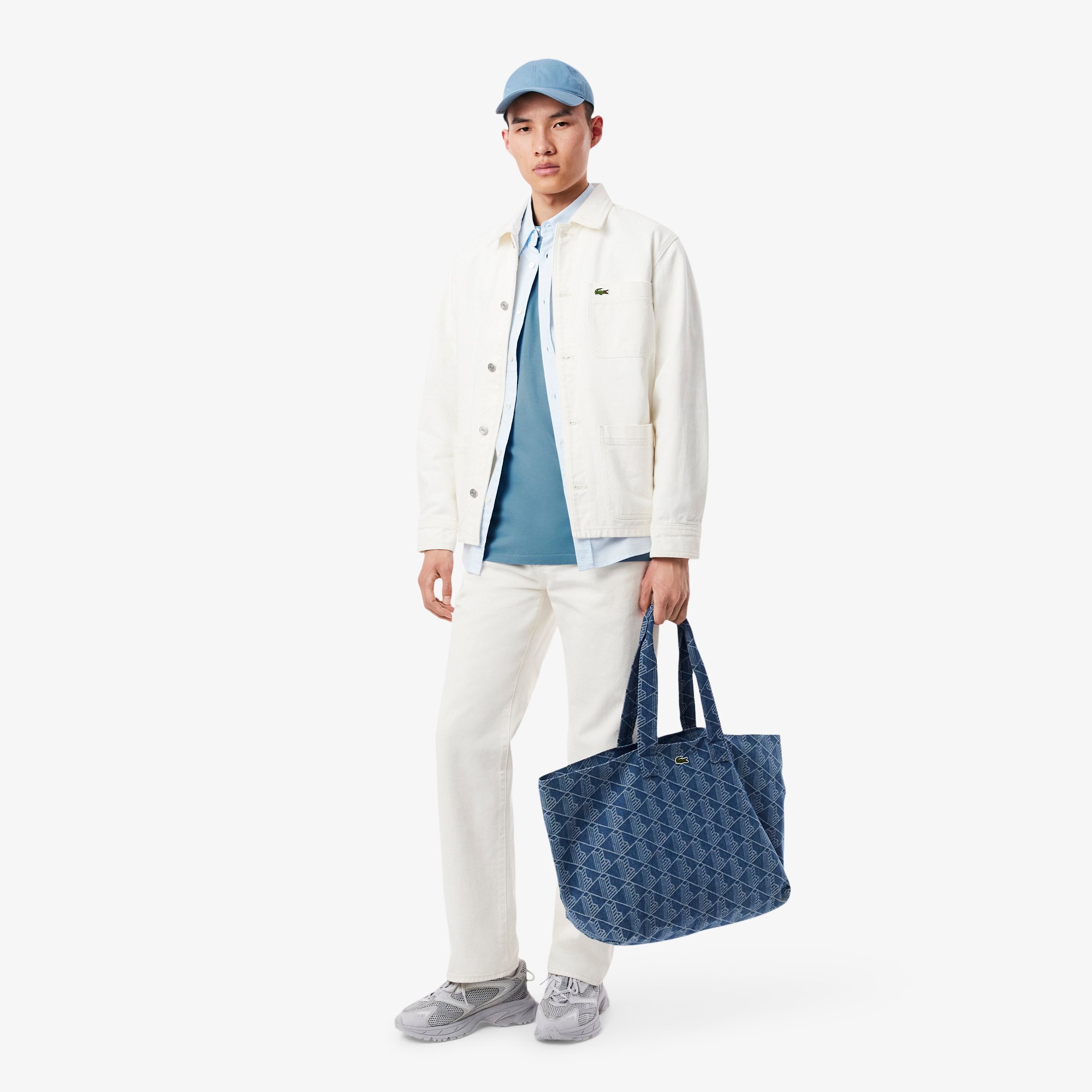 Áo Thun Lacoste Nam Dáng Suông Chất Liệu Co Giãn Có Cổ Dệt Jacquard