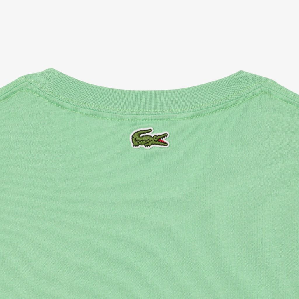 Áo Thun Lacoste Nam Dáng Suông Chất Liệu Jersey Họa Tiết In