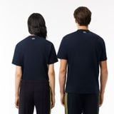 Áo Thun Lacoste Unisex Chất Liệu Cotton Họa Tiết In