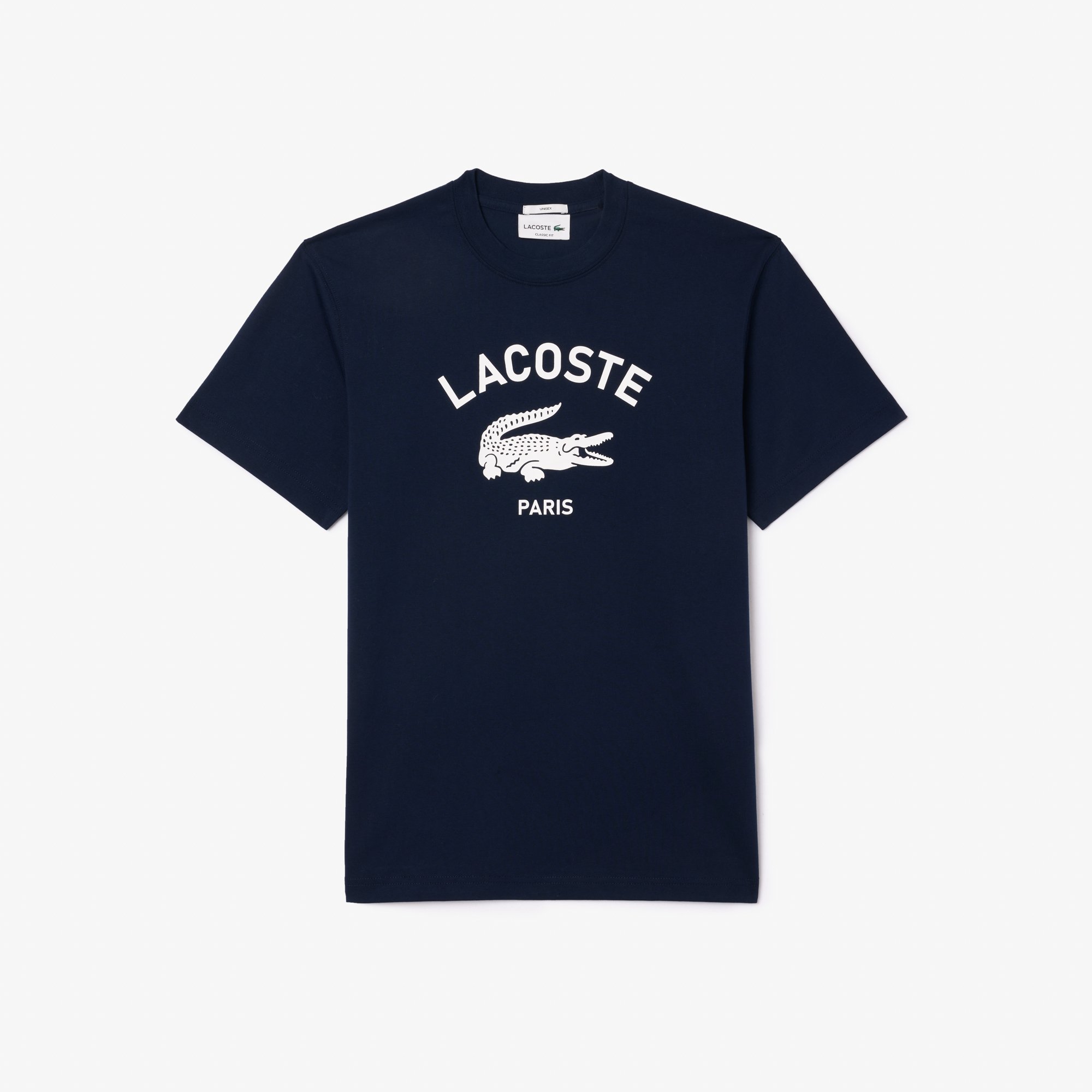 Áo Thun Lacoste Unisex Chất Liệu Cotton Họa Tiết In