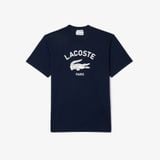 Áo Thun Lacoste Unisex Chất Liệu Cotton Họa Tiết In
