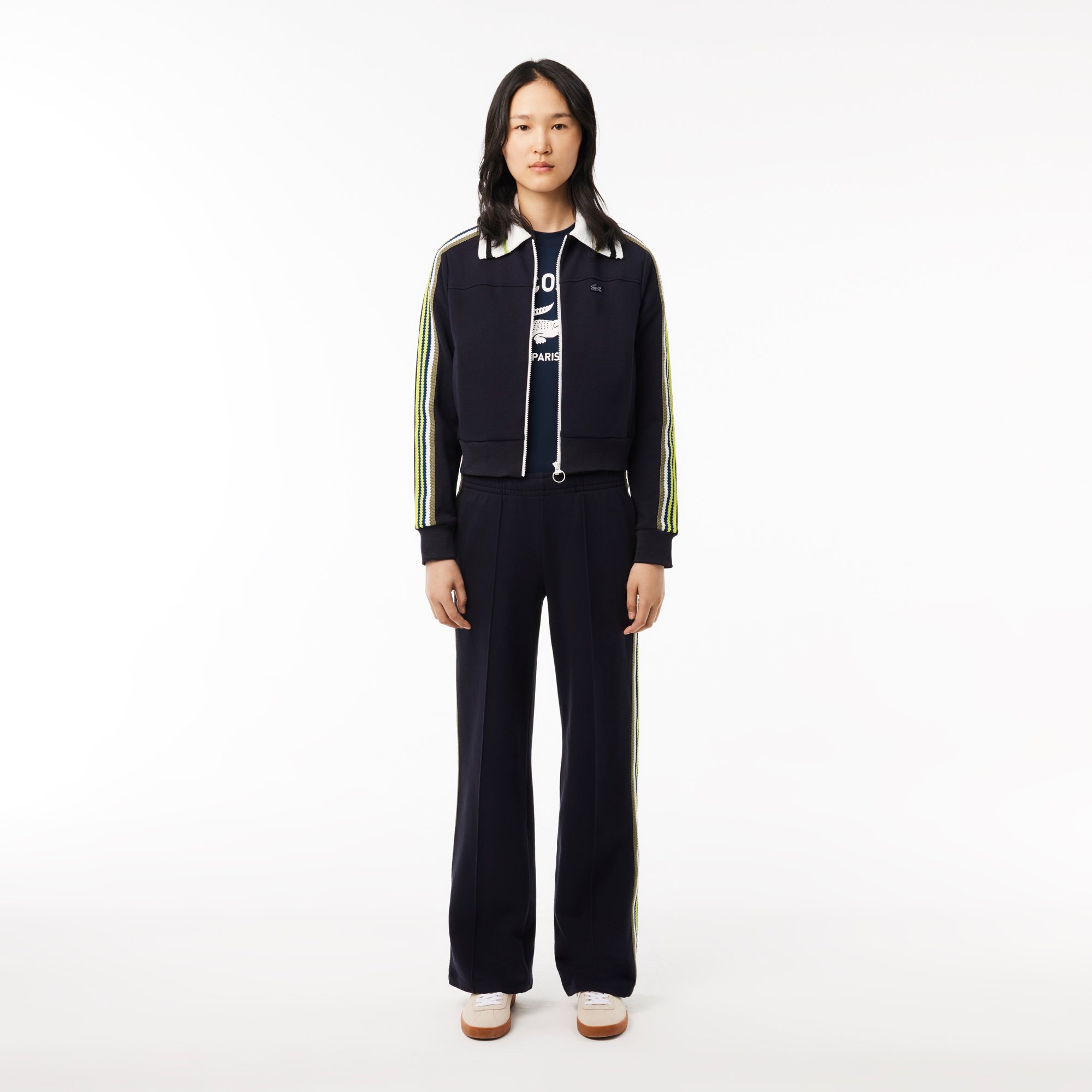 Áo Thun Lacoste Unisex Chất Liệu Cotton Họa Tiết In