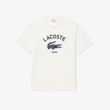 Áo Thun Lacoste Unisex Chất Liệu Cotton Họa Tiết In