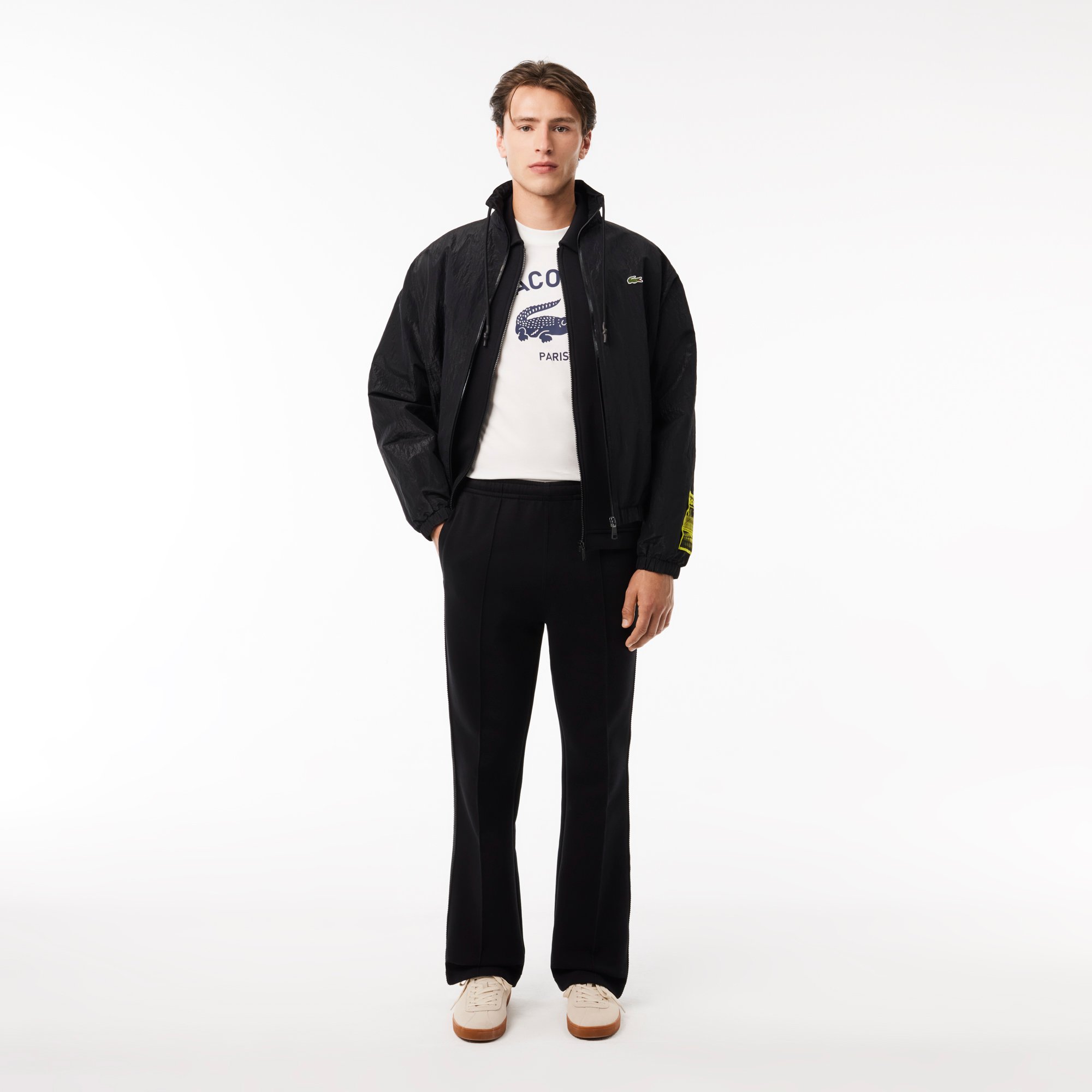 Áo Thun Lacoste Unisex Chất Liệu Cotton Họa Tiết In