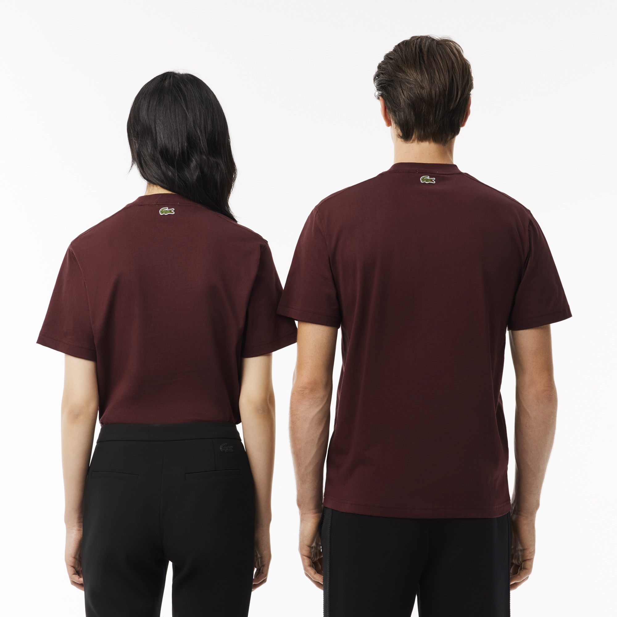 Áo Thun Lacoste Unisex Chất Liệu Cotton Họa Tiết In
