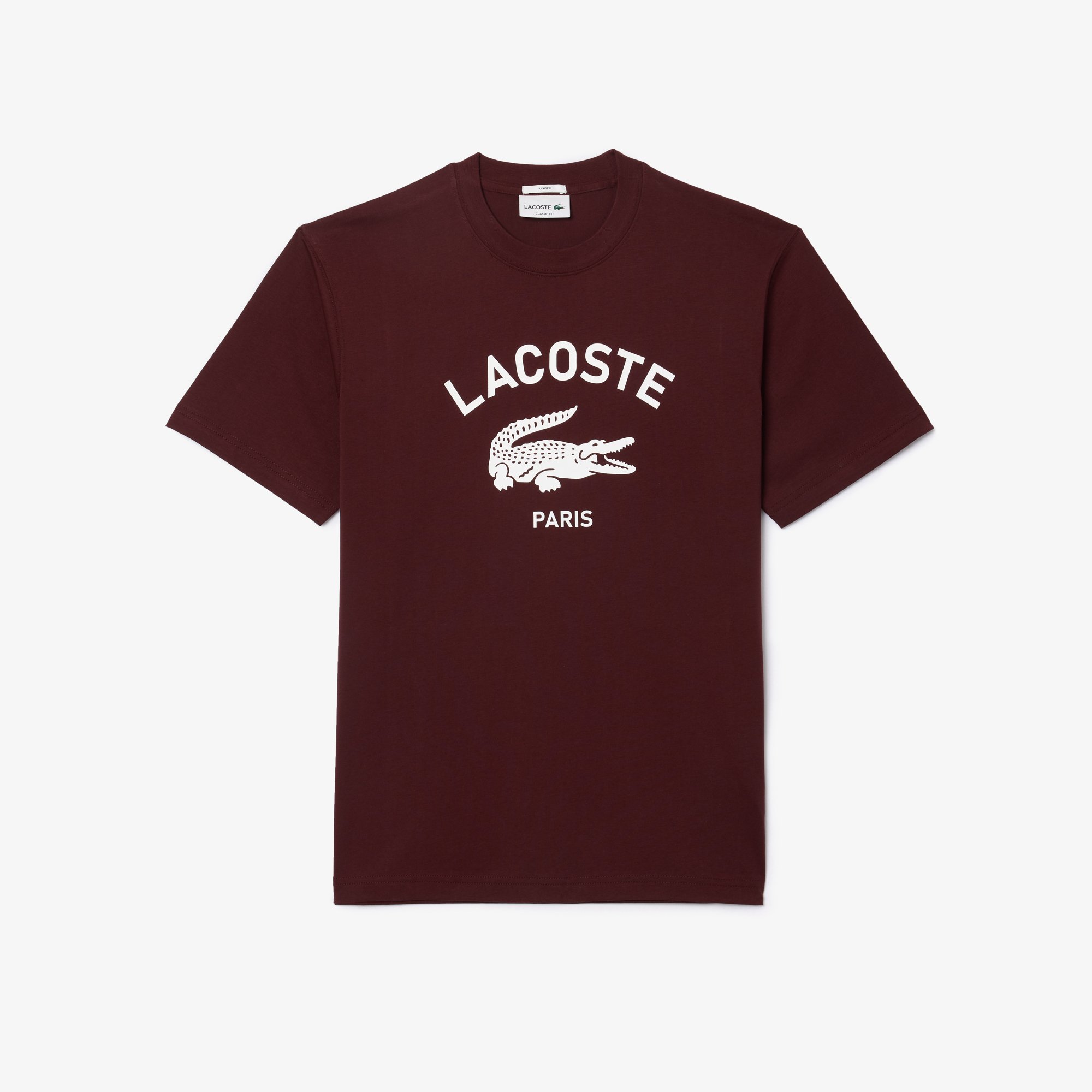 Áo Thun Lacoste Unisex Chất Liệu Cotton Họa Tiết In
