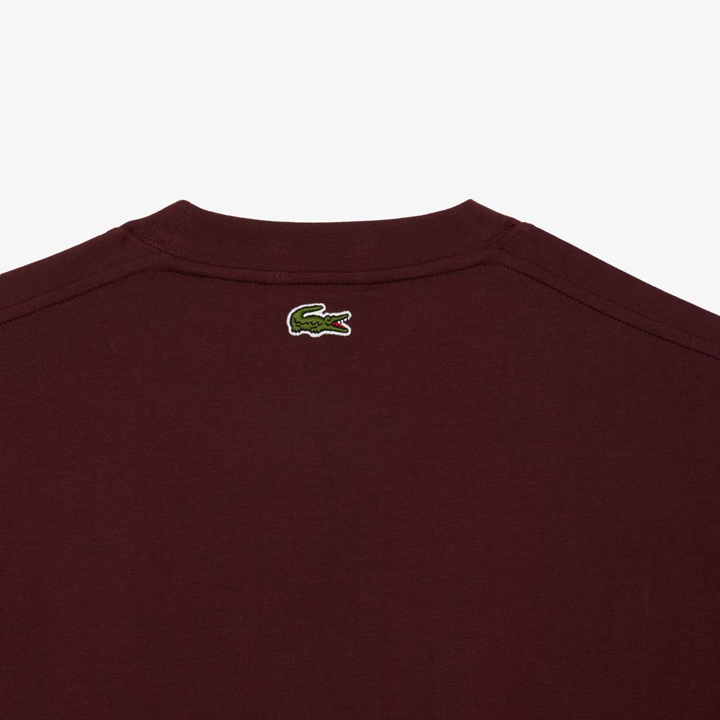 Áo Thun Lacoste Unisex Chất Liệu Cotton Họa Tiết In