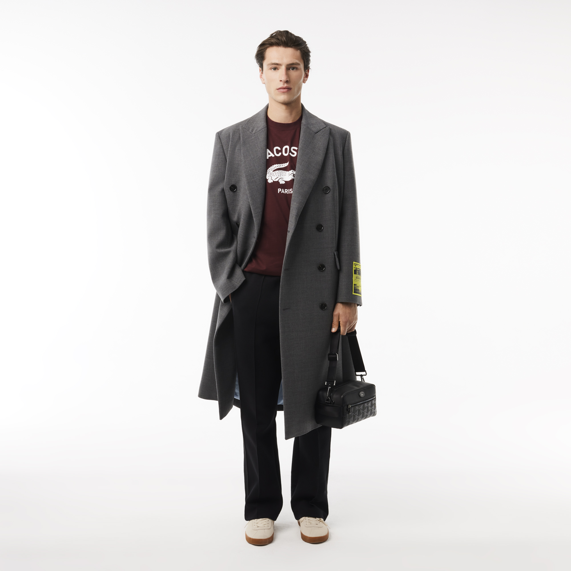 Áo Thun Lacoste Unisex Chất Liệu Cotton Họa Tiết In