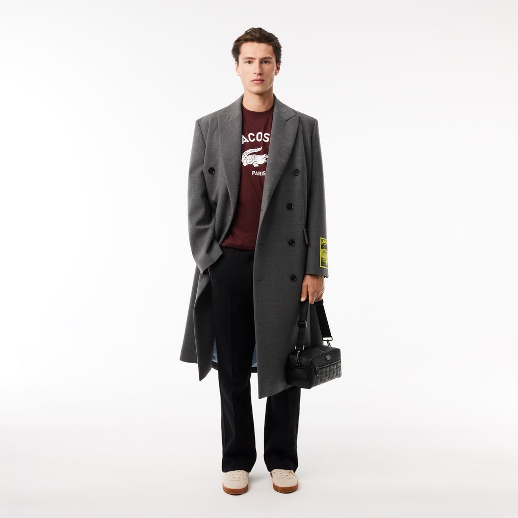 Áo Thun Lacoste Unisex Chất Liệu Cotton Họa Tiết In
