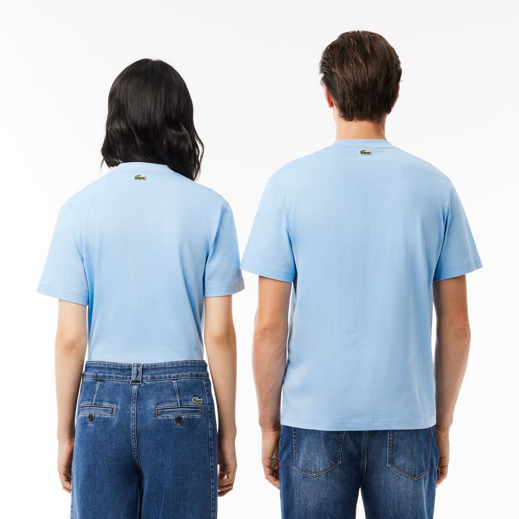 Áo Thun Lacoste Unisex Chất Liệu Cotton Họa Tiết In