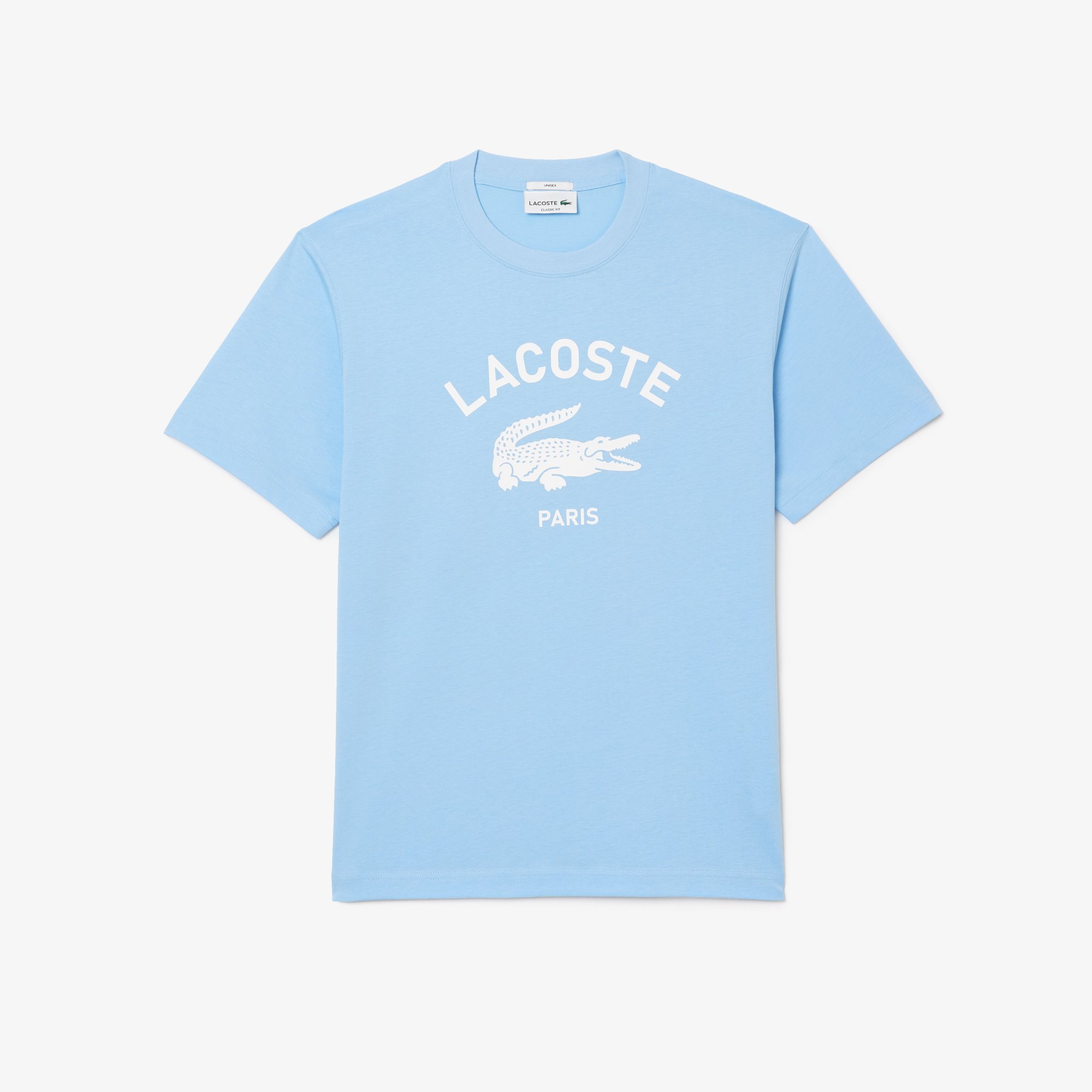 Áo Thun Lacoste Unisex Chất Liệu Cotton Họa Tiết In