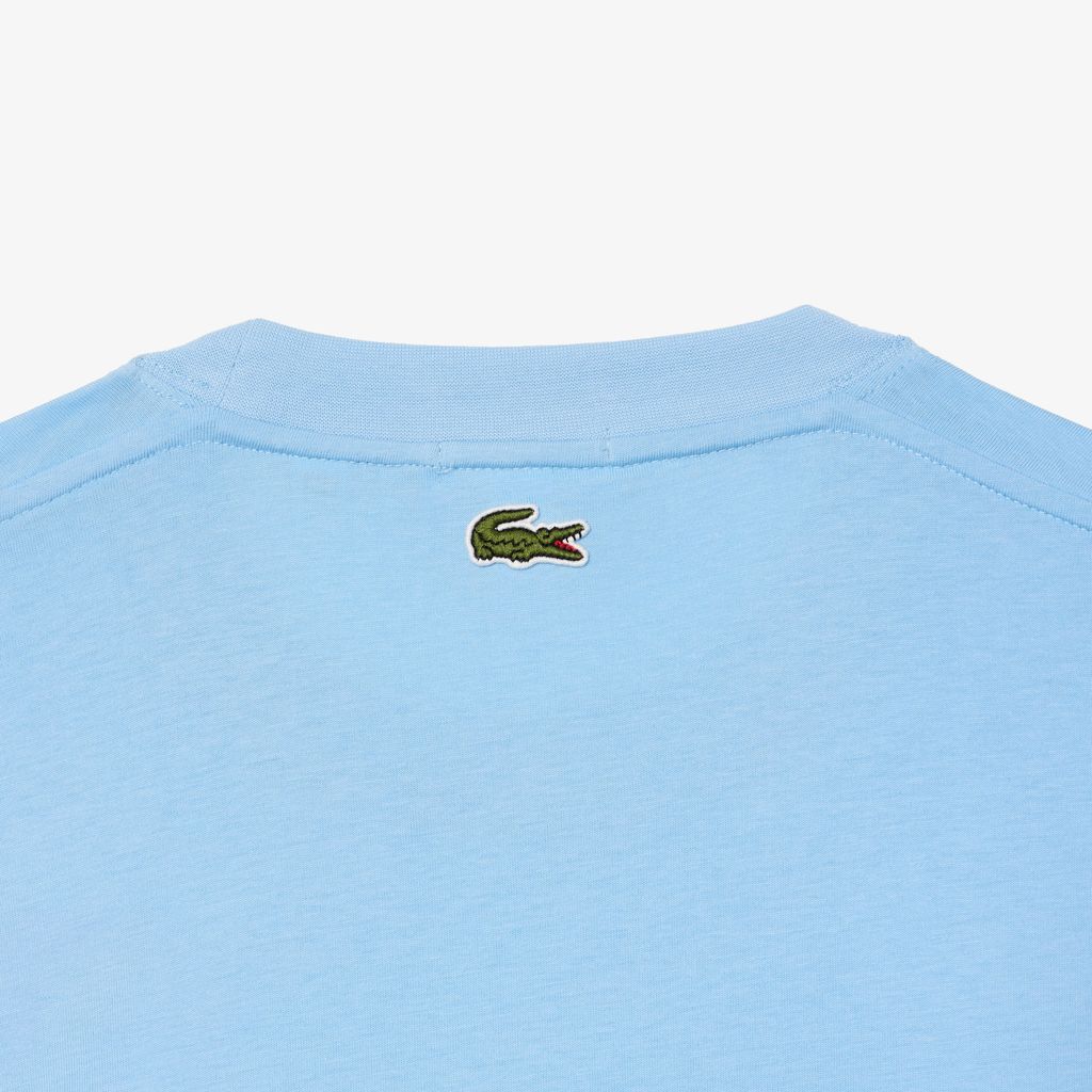 Áo Thun Lacoste Unisex Chất Liệu Cotton Họa Tiết In